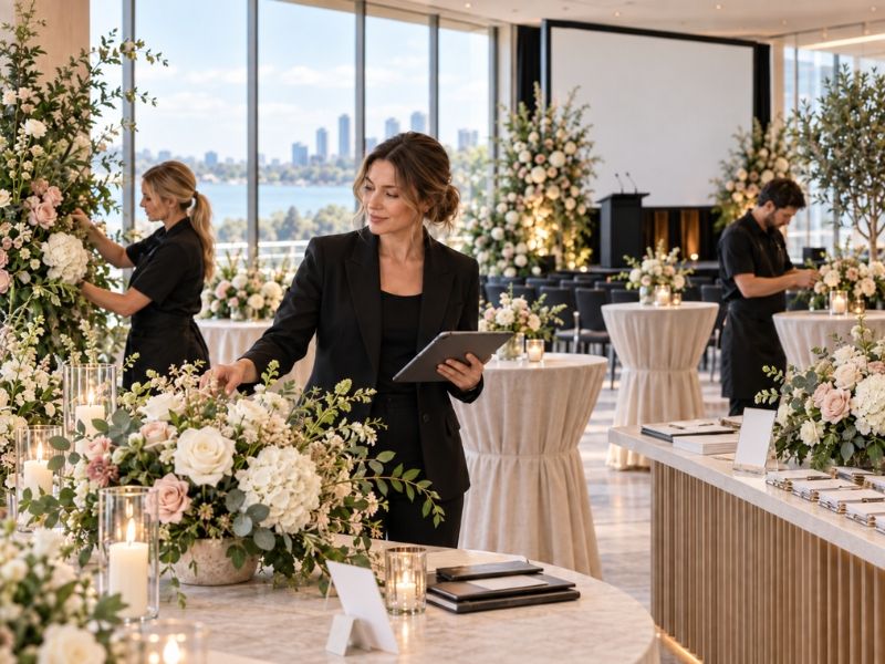 Corporate florals asile stem